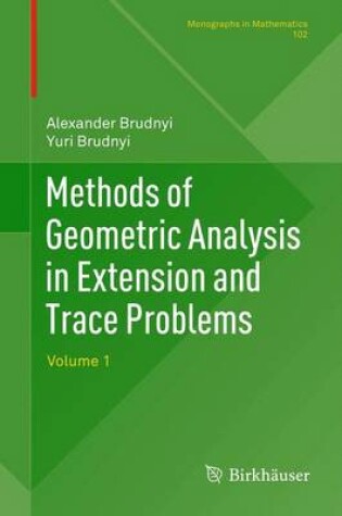 Cover of Methods of Geometric Analysis in Extension and Trace Problems