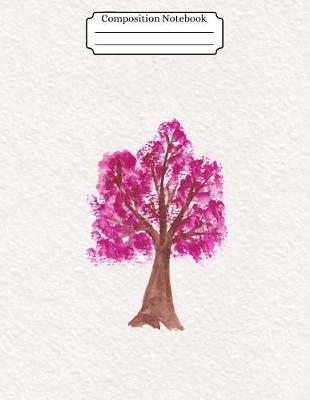 Book cover for Composition Notebook Watercolor Tree Design Vol 18