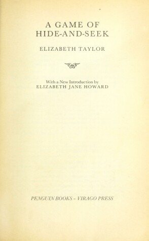 Book cover for Taylor Elizabeth : Game of Hide-and-Seek (Vmc)