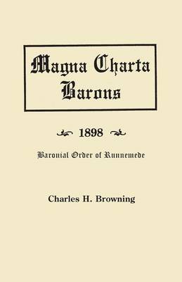 Cover of The Magna Charta Barons and Their American Descendants [1898]