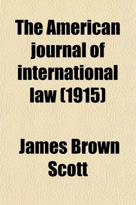 Book cover for The American Journal of International Law (Volume 9)