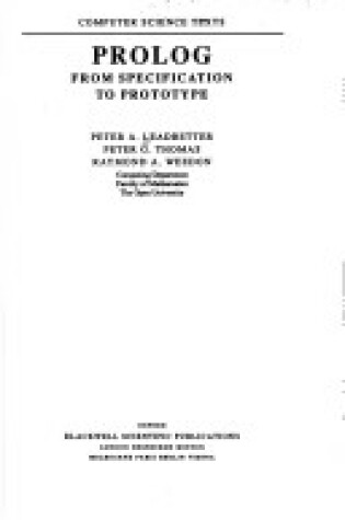 Cover of PROLOG