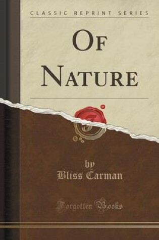 Cover of Of Nature (Classic Reprint)
