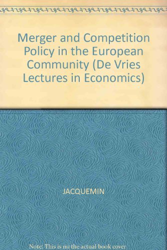 Cover of Merger and Competition Policy in the European Community