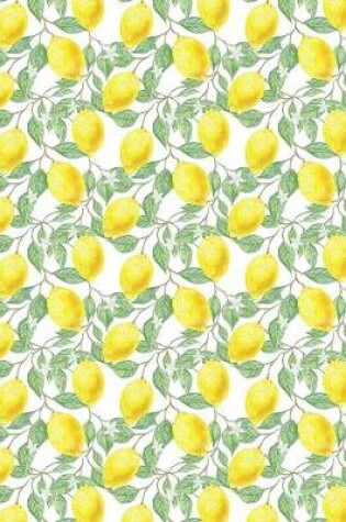 Cover of Composition Notebook Lemon Fruit Illustration Pattern