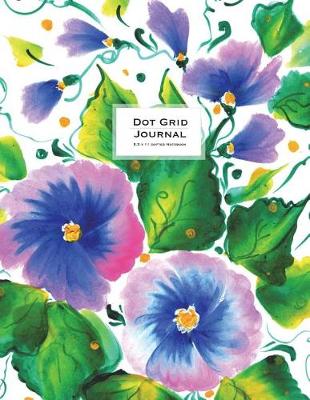 Book cover for Dot Grid Journal - Dotted Notebook, 8.5 x 11 - Watercolor Flowers