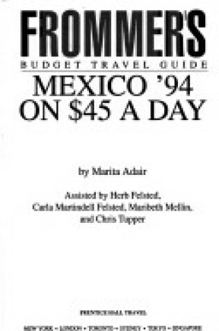 Cover of Mexico on 50 Dollars a Day