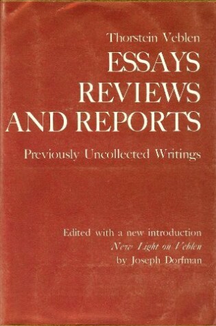 Cover of Essays, Reviews and Reports