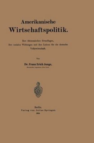 Cover of Amerikanische Wirtschaftspolitik