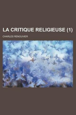 Cover of La Critique Religieuse (1)