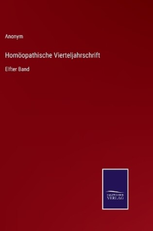 Cover of Homöopathische Vierteljahrschrift