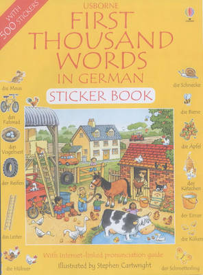 Book cover for First 1000 Words in German Sticker Book