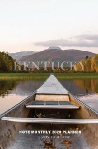 Cover of Kentucky Note Monthly 2020 Planner 12 Month Calendar