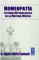 Book cover for Homeopatia Estudio Metodologico de La Materia Medica