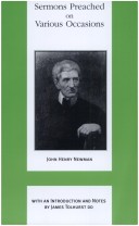 Book cover for Sermons Preached on Various Occasions