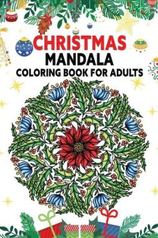 Cover of Christmas Mandala Coloring Book for Adults