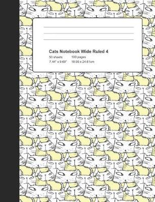 Book cover for Cats Notebook Wide Ruled 4