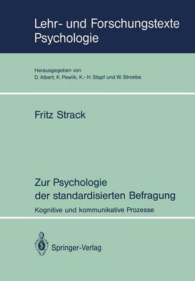 Book cover for Zur Psychologie der standardisierten Befragung