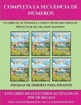 Book cover for Páginas de deberes para infantil (Completa la secuencia de números)