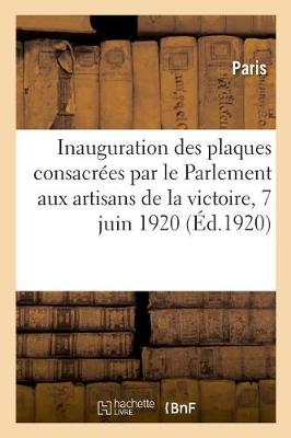 Book cover for Inauguration Solennelle Dans La Salle Des Séances Du Conseil Municipal Des Plaques