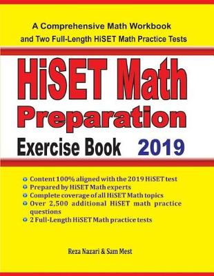 Cover of HiSET Math Preparation Exercise Book