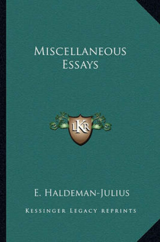 Cover of Miscellaneous Essays