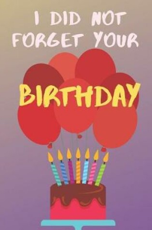 Cover of I did not forget your Birthday