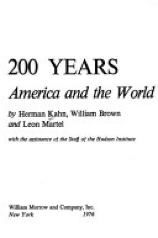 Cover of The Next 200 Years