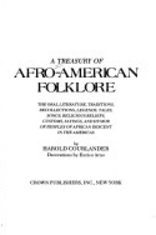 Cover of Treasury of Afro-American Folklore