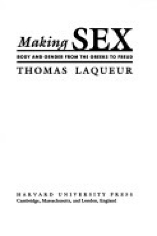 Cover of Making Sex