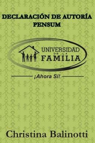Cover of Declaracion de Autoria. Pensum