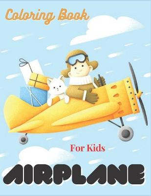 Book cover for Airplane Coloring Book for kids