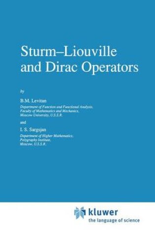 Cover of Sturm—Liouville and Dirac Operators