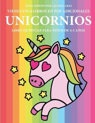 Book cover for Libro de pintar para niños de 4-5 años (Unicornios)