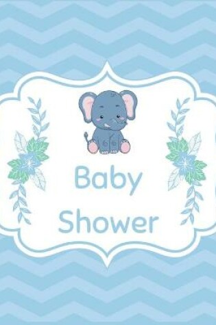 Cover of Blue baby shower guest book (Hardcover)