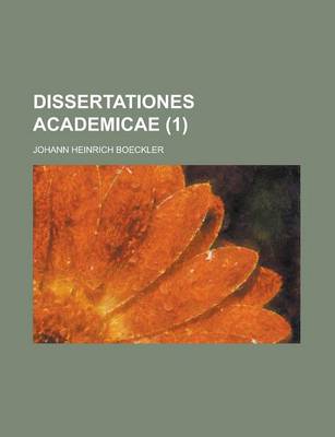 Book cover for Dissertationes Academicae (1 )