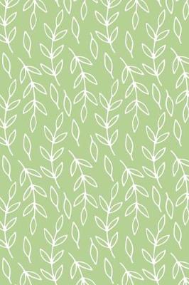 Book cover for Leaves and Stems - Sage Green - Lined Notebook with Margins - 6X9
