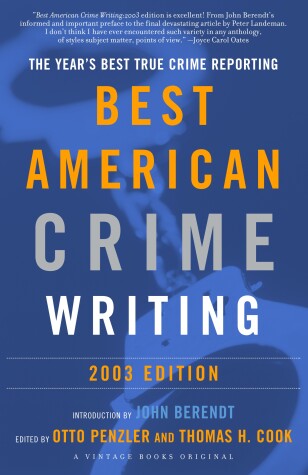 Book cover for The Best American Crime Writing: 2003 Edition