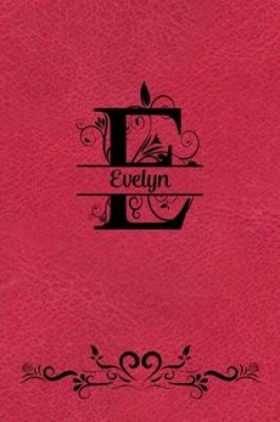 Cover of Split Letter Personalized Name Journal - Evelyn