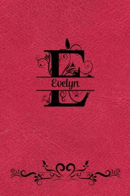 Book cover for Split Letter Personalized Name Journal - Evelyn