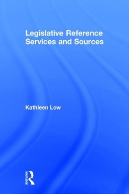 Book cover for Legislative Reference Services and Sources