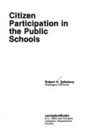 Cover of Citizen Participation in the Public Schools