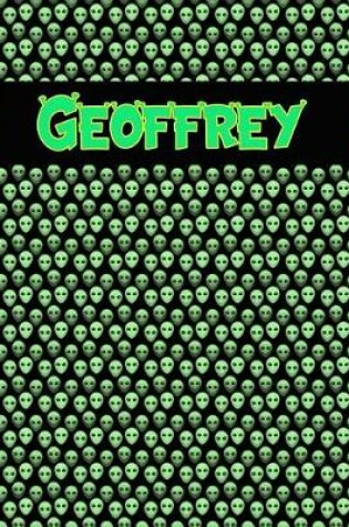 Cover of 120 Page Handwriting Practice Book with Green Alien Cover Geoffrey