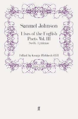 Book cover for Lives of the English Poets Vol. III
