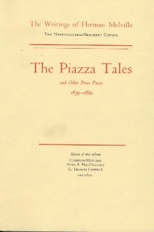 Cover of Piazza Tales and Other Prose Pieces, 1839--1860