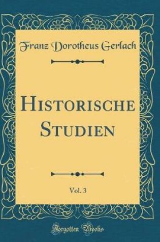 Cover of Historische Studien, Vol. 3 (Classic Reprint)