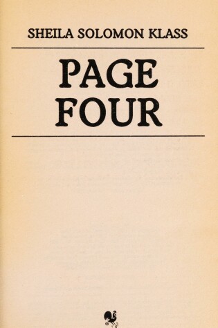 Cover of Page Four