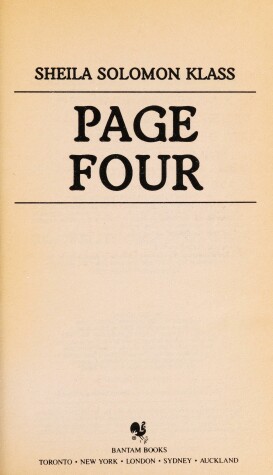 Book cover for Page Four