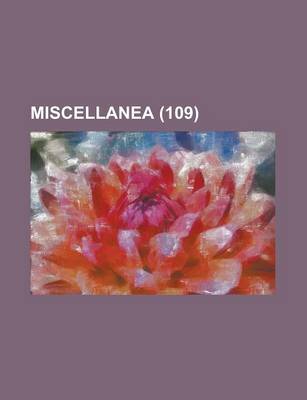 Book cover for Miscellanea (109)