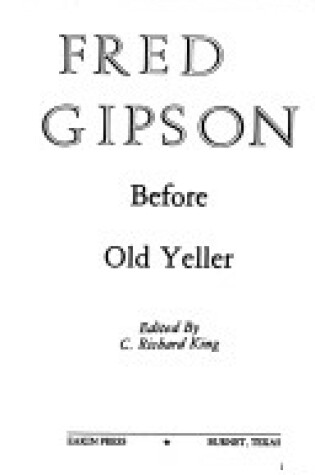 Cover of Fred Gipson